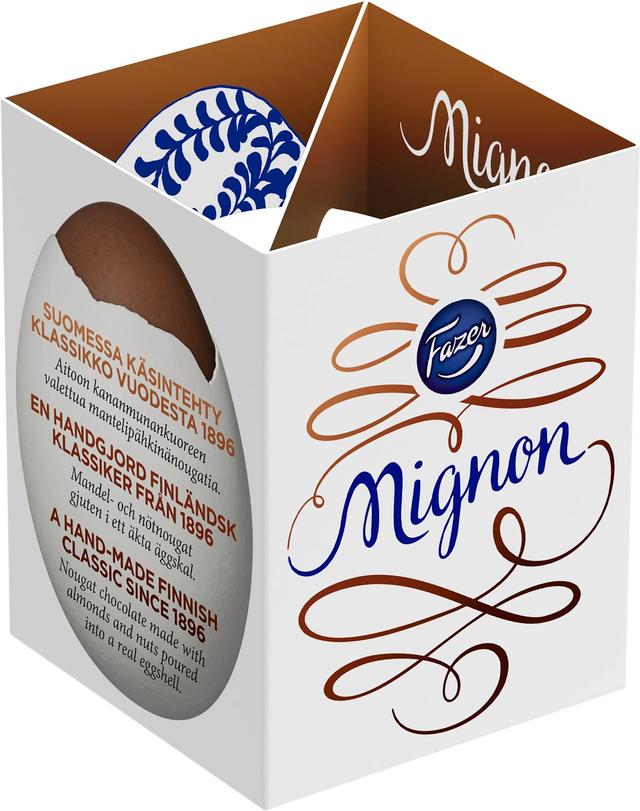 Fazer Mignon manteli-pähkinänougat suklaamuna 52g