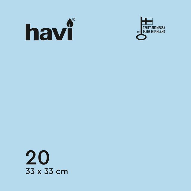Havi lautasliina tissue vaaleansininen 33cm 20kpl