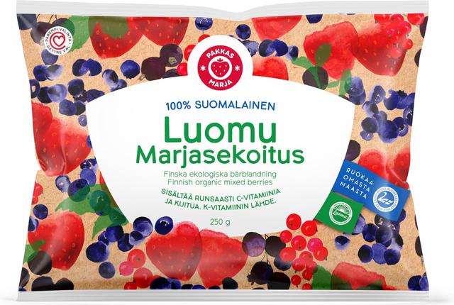 Pakkasmarja 100% suomalainen marjasekoitus luomu 250g