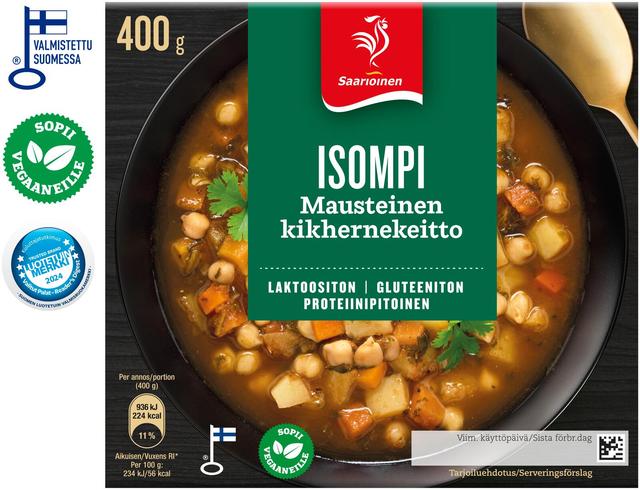 Saarioinen Isompi Maustein kikhernekeitto 400g