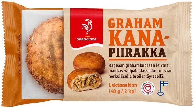 Saarioinen Grahamkanapiirakka 2kpl 140g