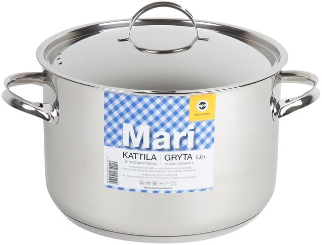 Opa Mari Steel -kattila ruostumaton teräs 5,0l