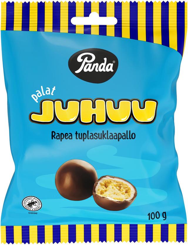 Panda Palat Juhuu rapea tuplasuklaapallo 100g