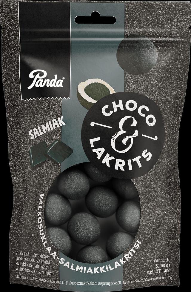 Panda Choco Lakrits salmiakki suklaa lakritsi 120g