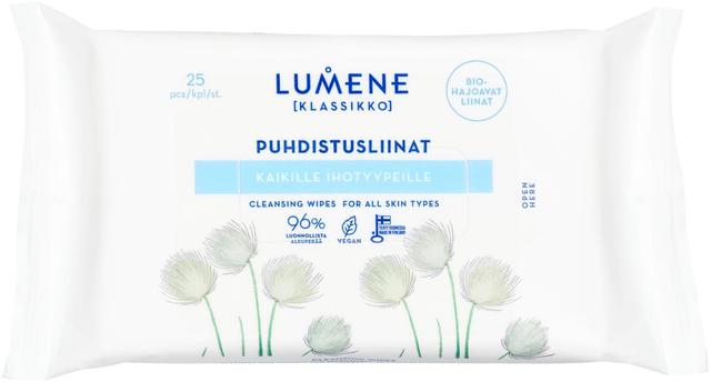 Lumene KLASSIKKO Puhdistusliinat kaikille ihotyypeille 25kpl