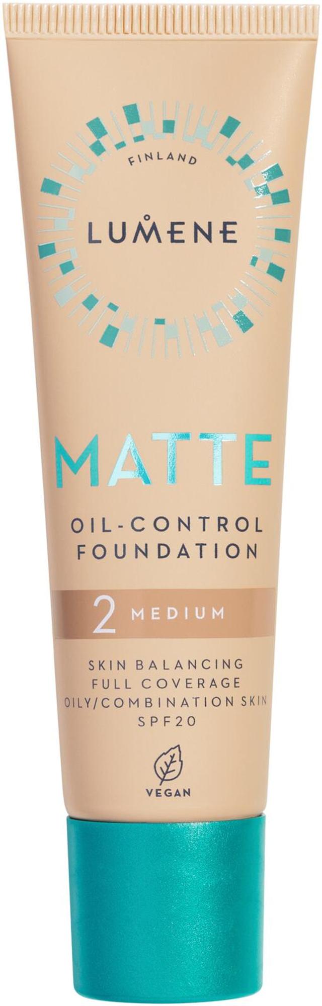 Lumene Matte Oil-control Mattameikkivoide SPF20 2 Medium 30 ml