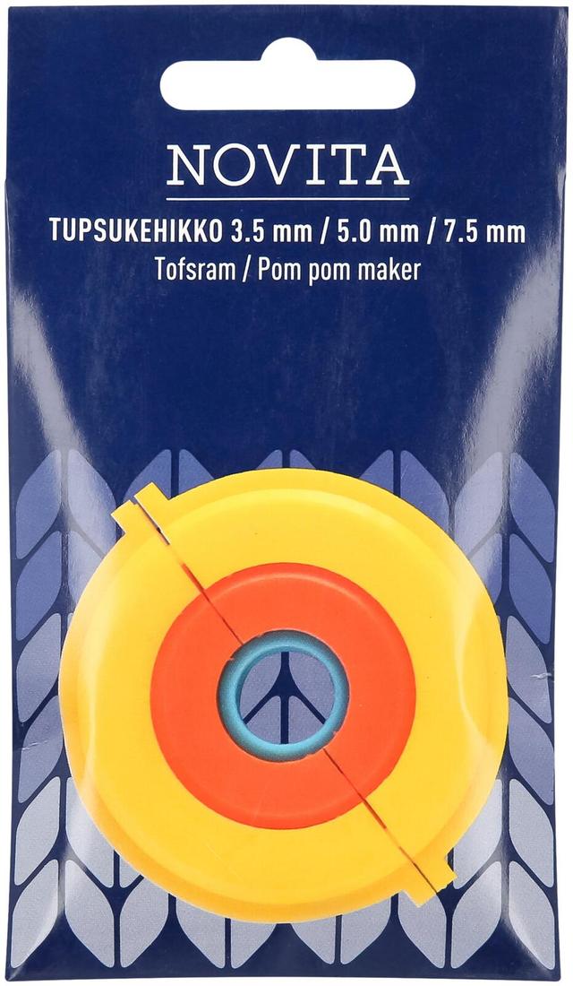 Novita Tupsukehikko 3kpl  2 cm, 3,5 cm ja 5,5 cm