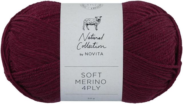 Novita lanka Soft Merino 4 PLY 50 g villiviini 594