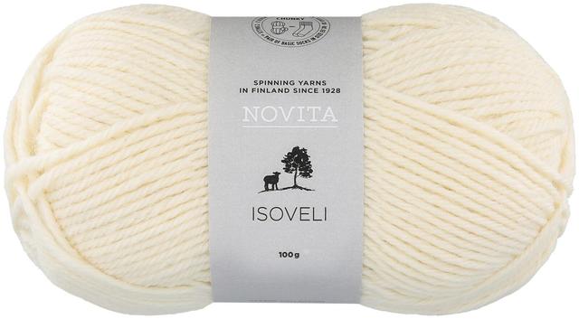 Novita lanka Isoveli 100 g luonnonvalkoinen 010