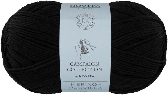 Novita neulelanka merino-puuvilla 100g noki