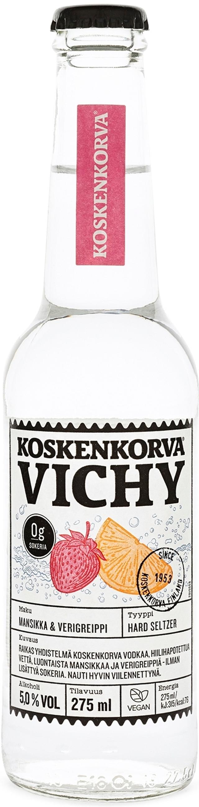 Koskenkorva Vichy Mansikka-Verigreippi 5% 27,5 cl