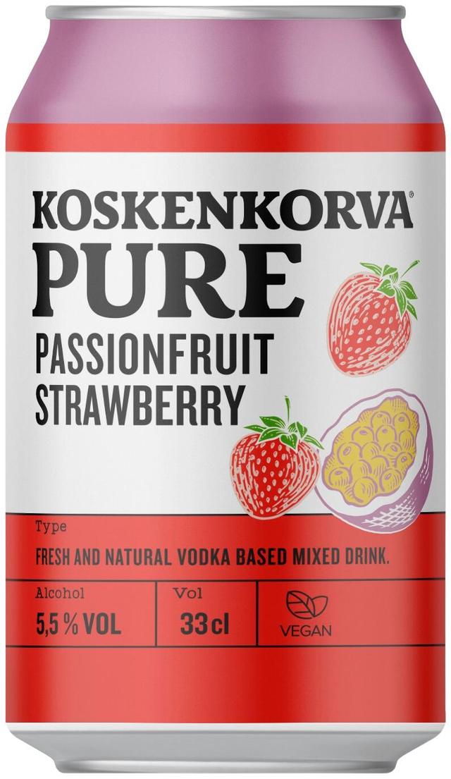 Koskenkorva PURE Passion Strawberry 5,5% 33cl