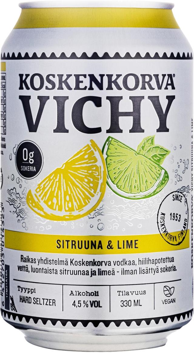 Koskenkorva Vichy Sitruuna-Lime 4,5% 33cl