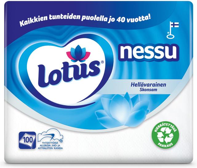 LOTUS Nessu Nenäliina 100 kpl