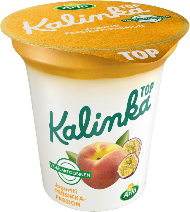 Arla Kalinka Top Persikka-passionjogurtti 150 g vähälaktoosinen