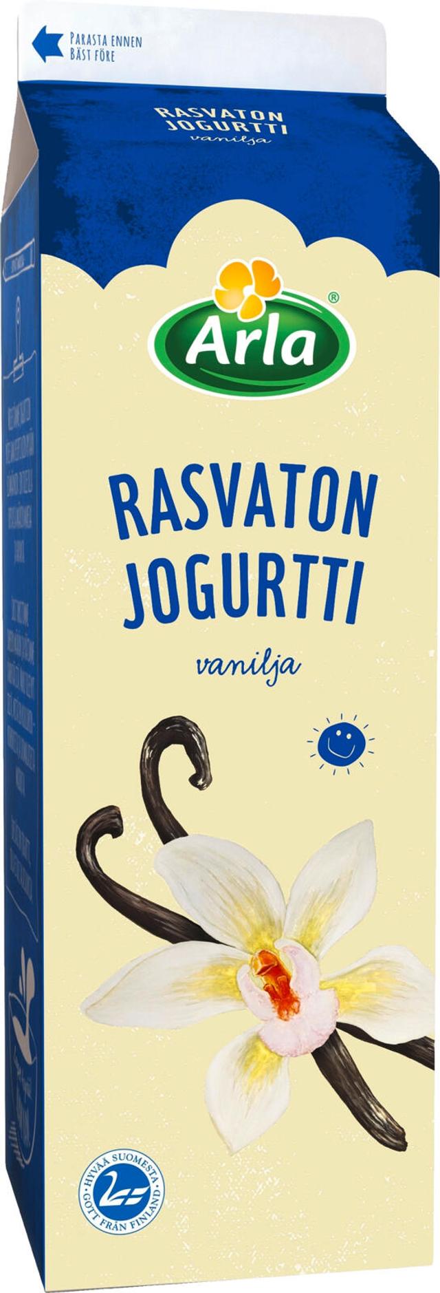 Arla Rasvaton Vaniljajogurtti 1kg