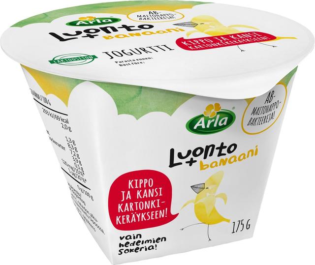 Arla Luonto+ AB laktoositon banaani jogurtti 175g