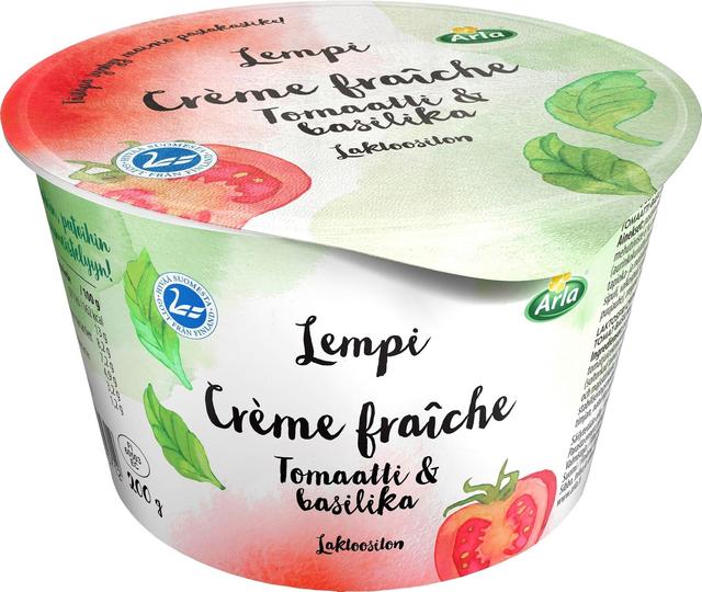 Arla Lempi 200 g laktoositon crème fraiche tomaatti-basilika