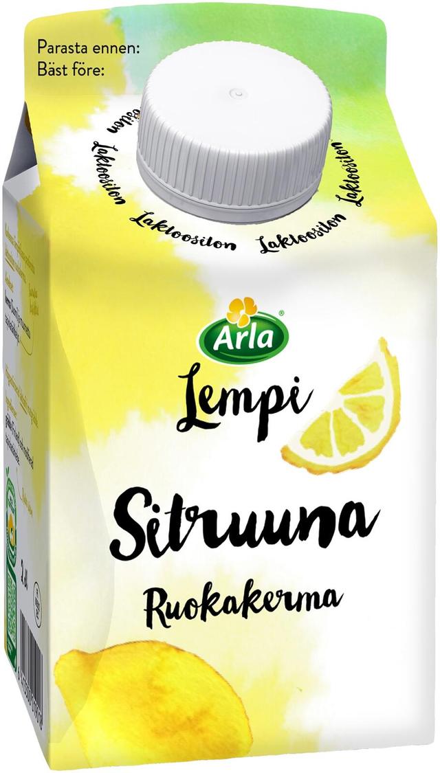 Arla Lempi Sitruuna ruokakerma laktoositon 2 dl