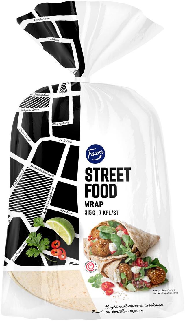 Fazer Street Food Wrap 7kpl 315g, rieska