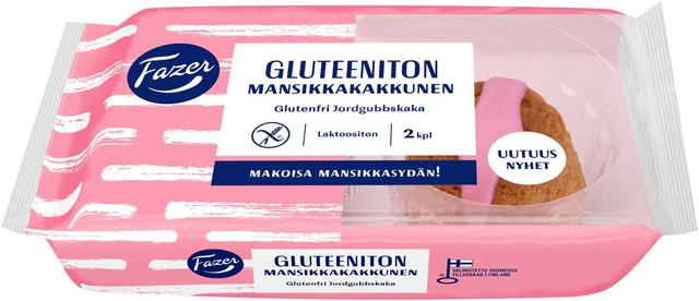 Fazer Gluteeniton Mansikkakakkunen 2kpl 160g