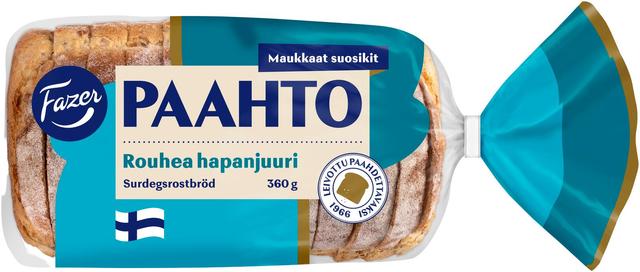 Fazer Paahto Rouhea hapanjuuri 360g, paahtoleipä