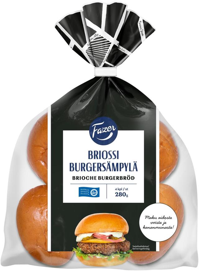 Fazer Briossi Burgersämpylä 4kpl 280g