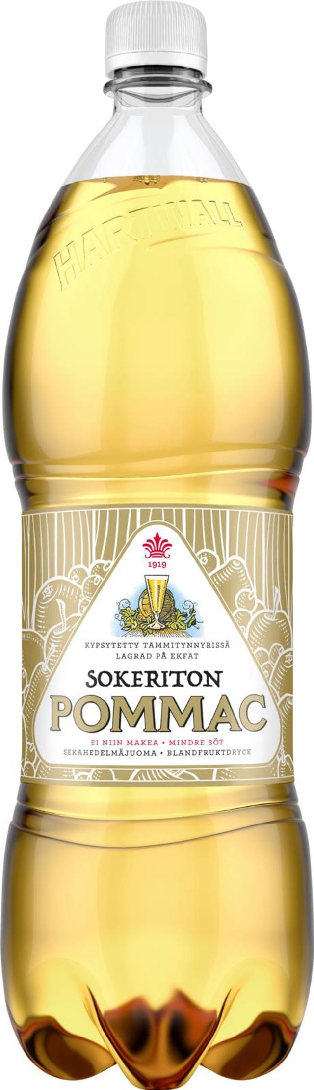 Pommac Sokeriton virvoitusjuoma 1,5 l