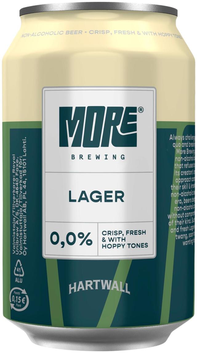 More Brewing Lager alkoholiton olut 0,0% 0,33 l