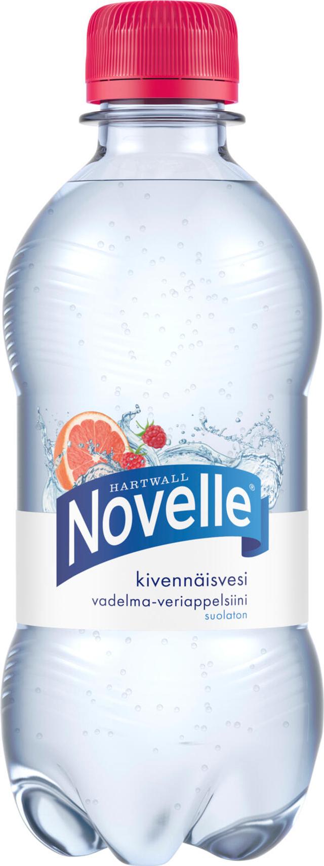 Hartwall Novelle Vadelma-veriappelsiini kivennäisvesi 0,33 l
