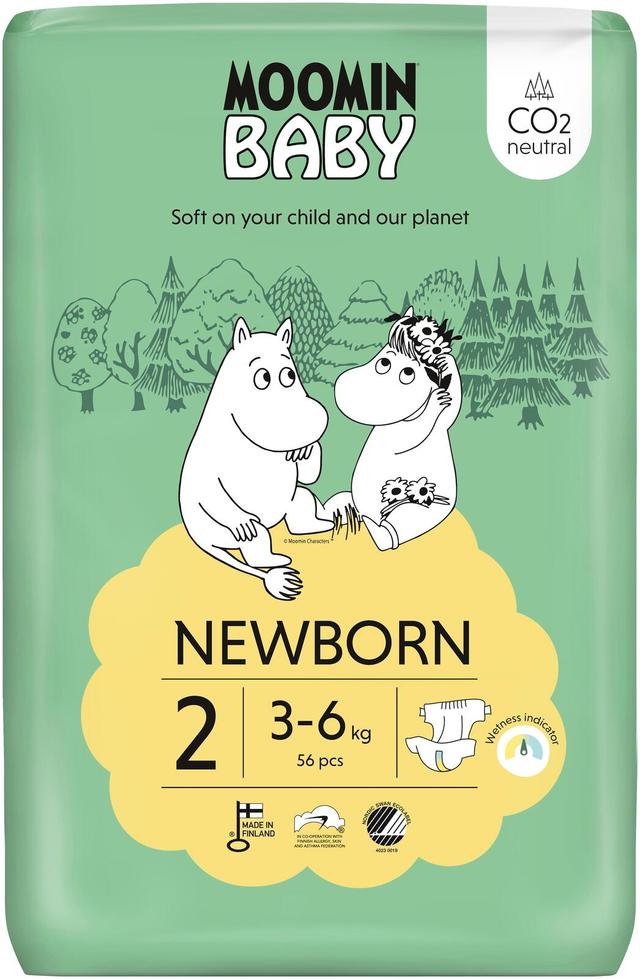 Moomin Baby Newborn teippivaippa 2 - 56 kpl 3-6 kg