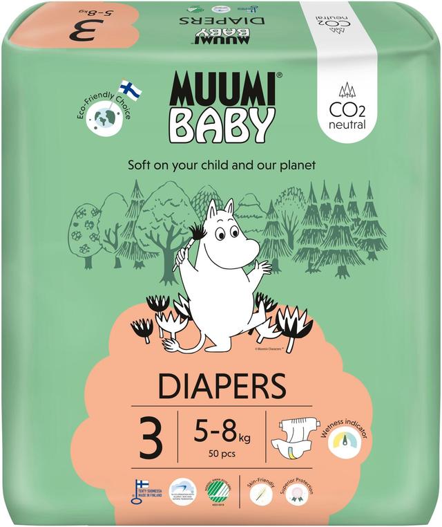 Muumi Baby Diapers teippivaippa 3 - 50 kpl 5-8 kg