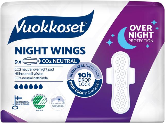 Vuokkoset Night Wings yöside 9 kpl