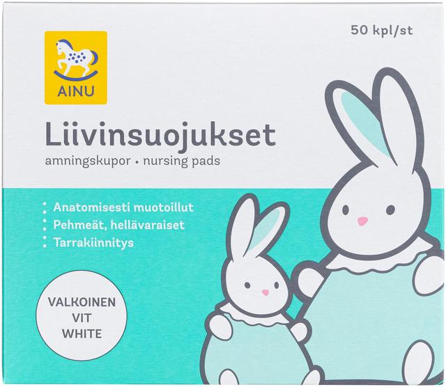 Ainu  liivinsuojus tarralla valkoinen 50 kpl