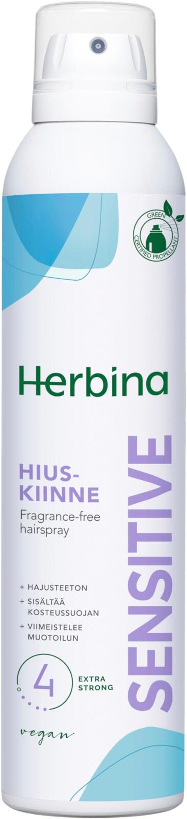 Herbina 250ml Sensitive erittäin voimakas hajusteeton hiuskiinne