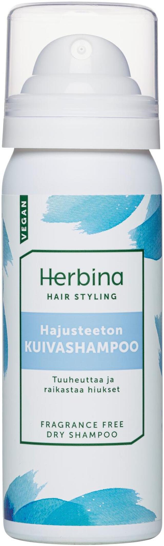 Herbina 50ml Hajusteeton kuivashampoo