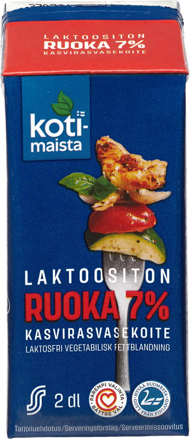 Kotimaista Laktoositon ruoka 7% kasvirasvasekoite