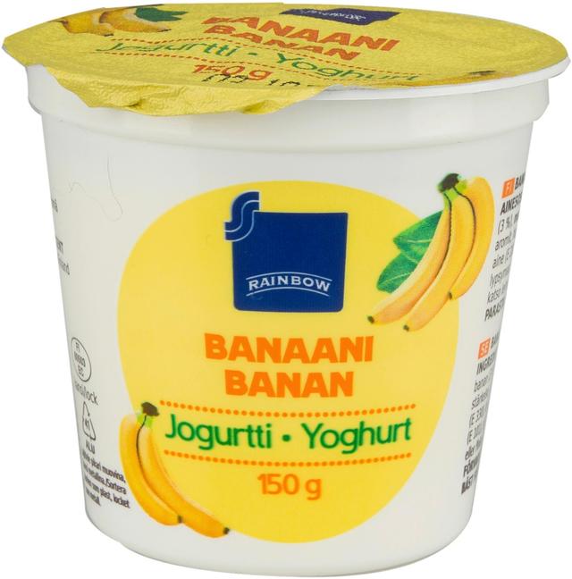 Rainbow 150 g banaani jogurtti