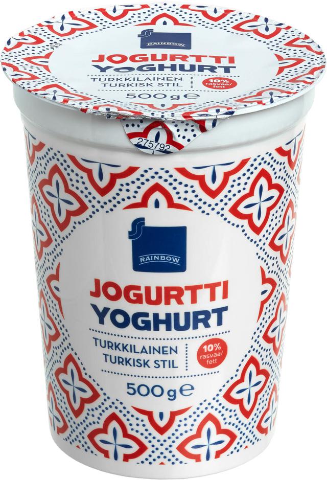 Rainbow jogurtti turkkilainen 10% rasvaa 500g