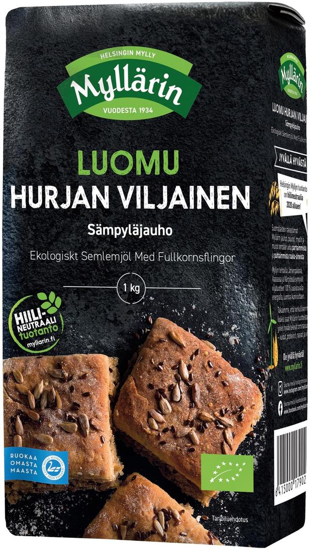 Myllärin Luomu Hurjan Viljainen Sämpyläjauho 1 kg