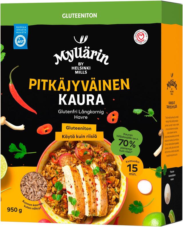 Myllärin Gluteeniton Pitkäjyväinen Kaura 950 g