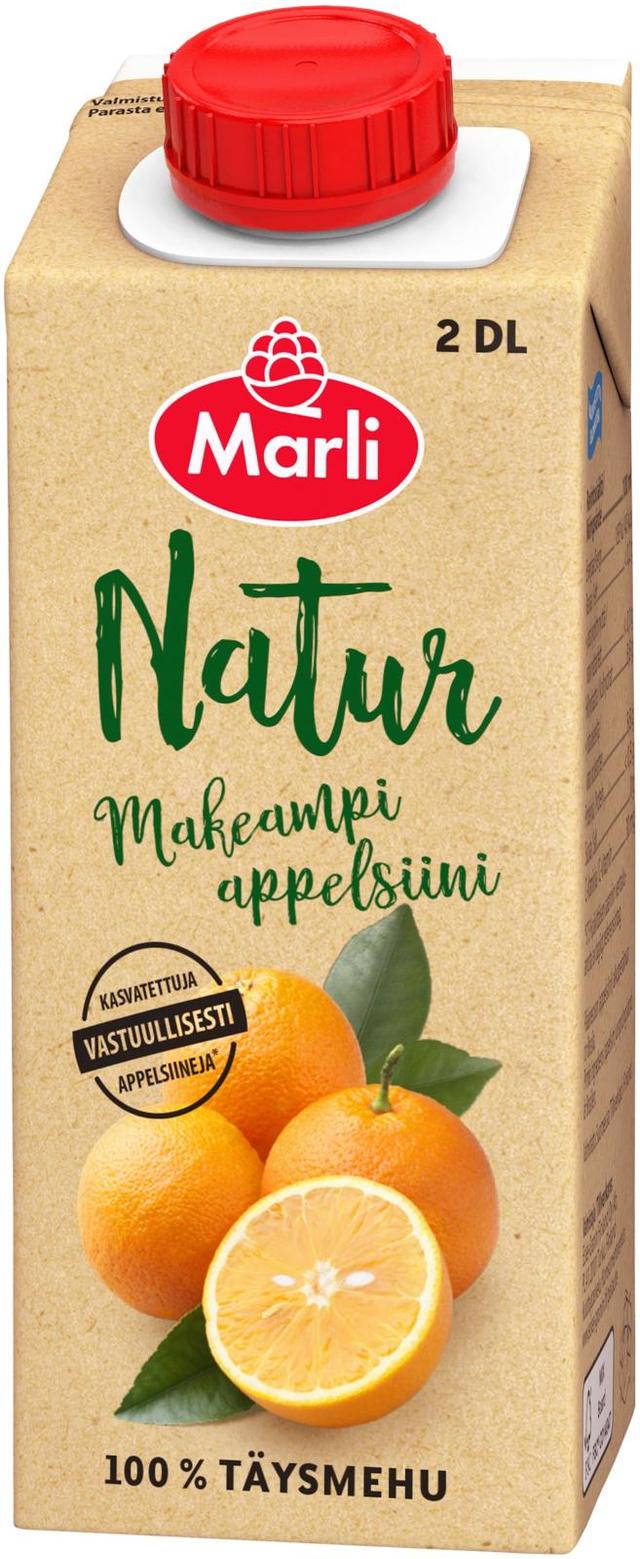 Marli Natur Makeampi Appelsiinitäysmehu 2dl