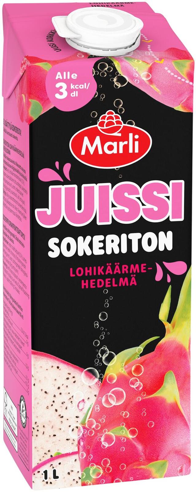 Marli Juissi sokeriton Lohikäärmehedelmämehujuoma 1 L