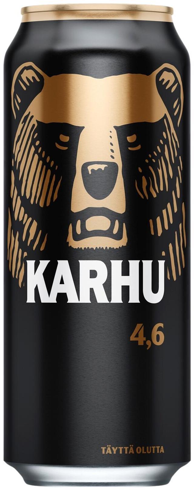 1x Karhu Lager olut 4,6% tölkki 0,568 L