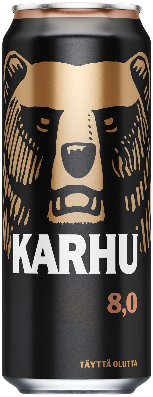 Karhu Lager olut 8,0 til-% tölkki 0,5 L