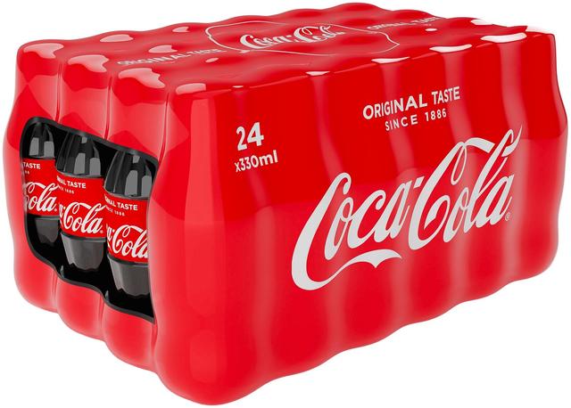 24-pack Coca-Cola Original Taste virvoitusjuoma muovipullo 0,33 L