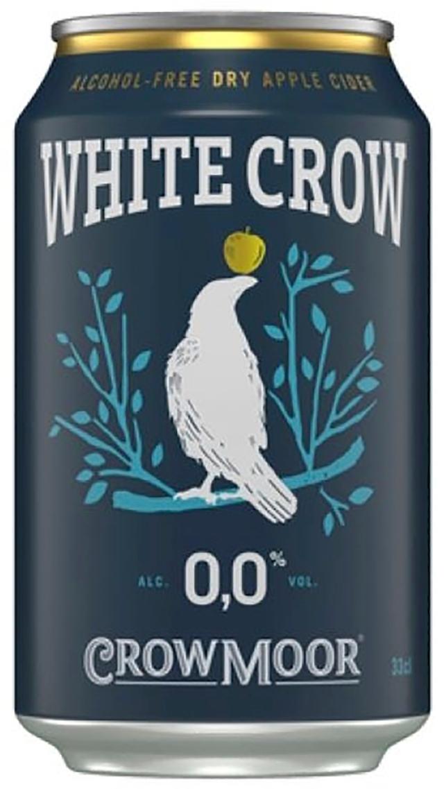 Crowmoor White Crow Dry Apple  alkoholiton omenasiideri 0,0 til-% tölkki 0,33 L