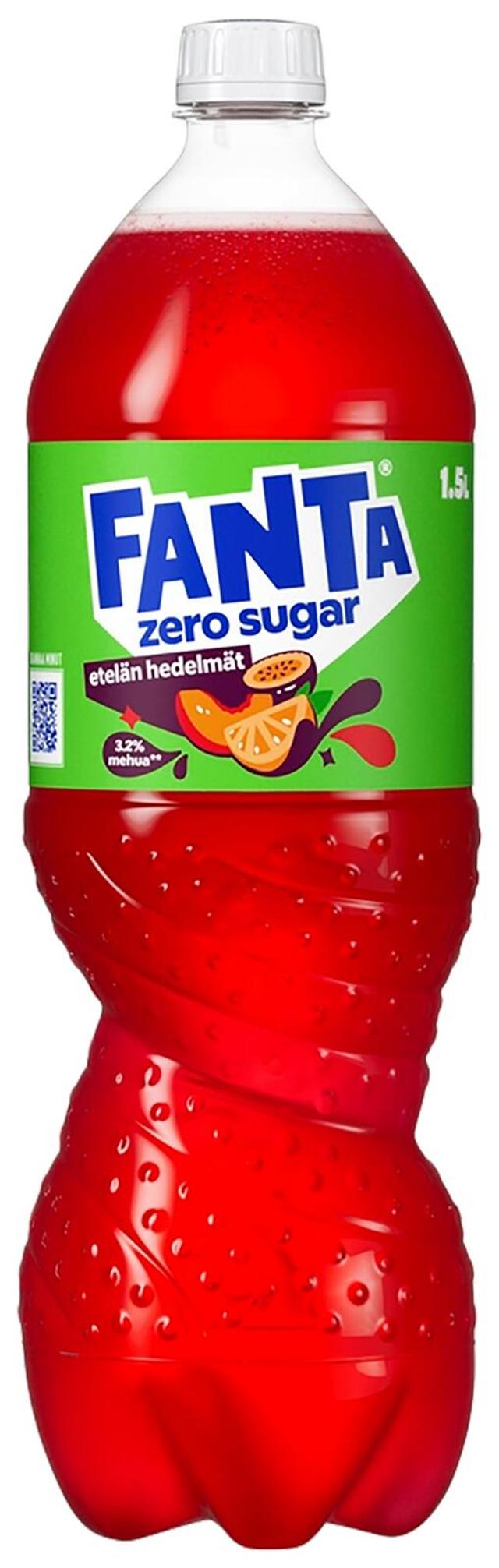 Fanta Etelän Hedelmät Zero virvoitusjuoma muovipullo 1,5 L