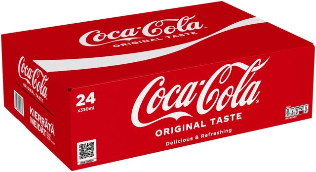 24-pack Coca-Cola Original Taste virvoitusjuoma tölkki 0,33 L