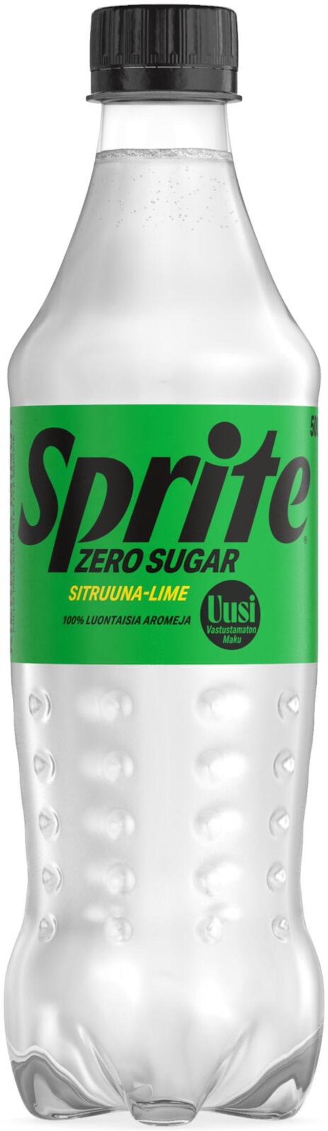 Sprite Zero Sugar Sitruuna-Lime virvoitusjuoma muovipullo 0,5 L